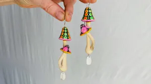 Alebrije Mushroom Earrings. Sterling Silver. Atelier Aadya. 0241