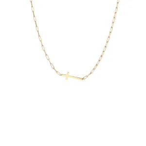 Cross Paperclip Necklace