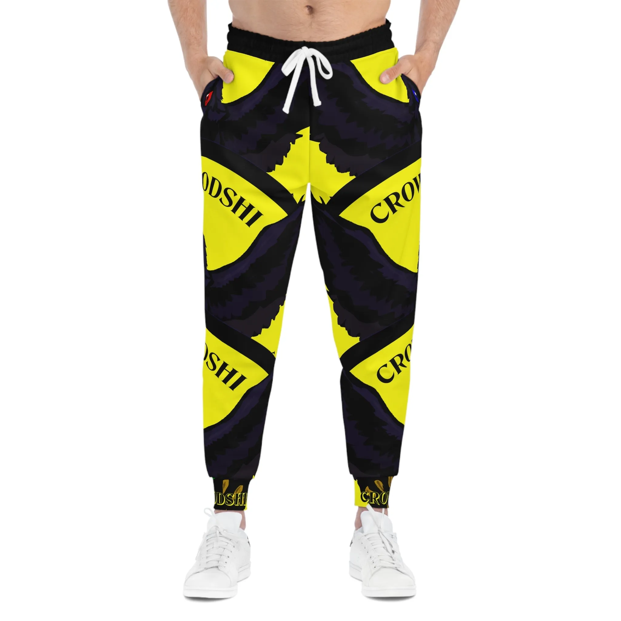 Crowgodshi 3rd GEN Athletic Joggers, YELLOW LOGO