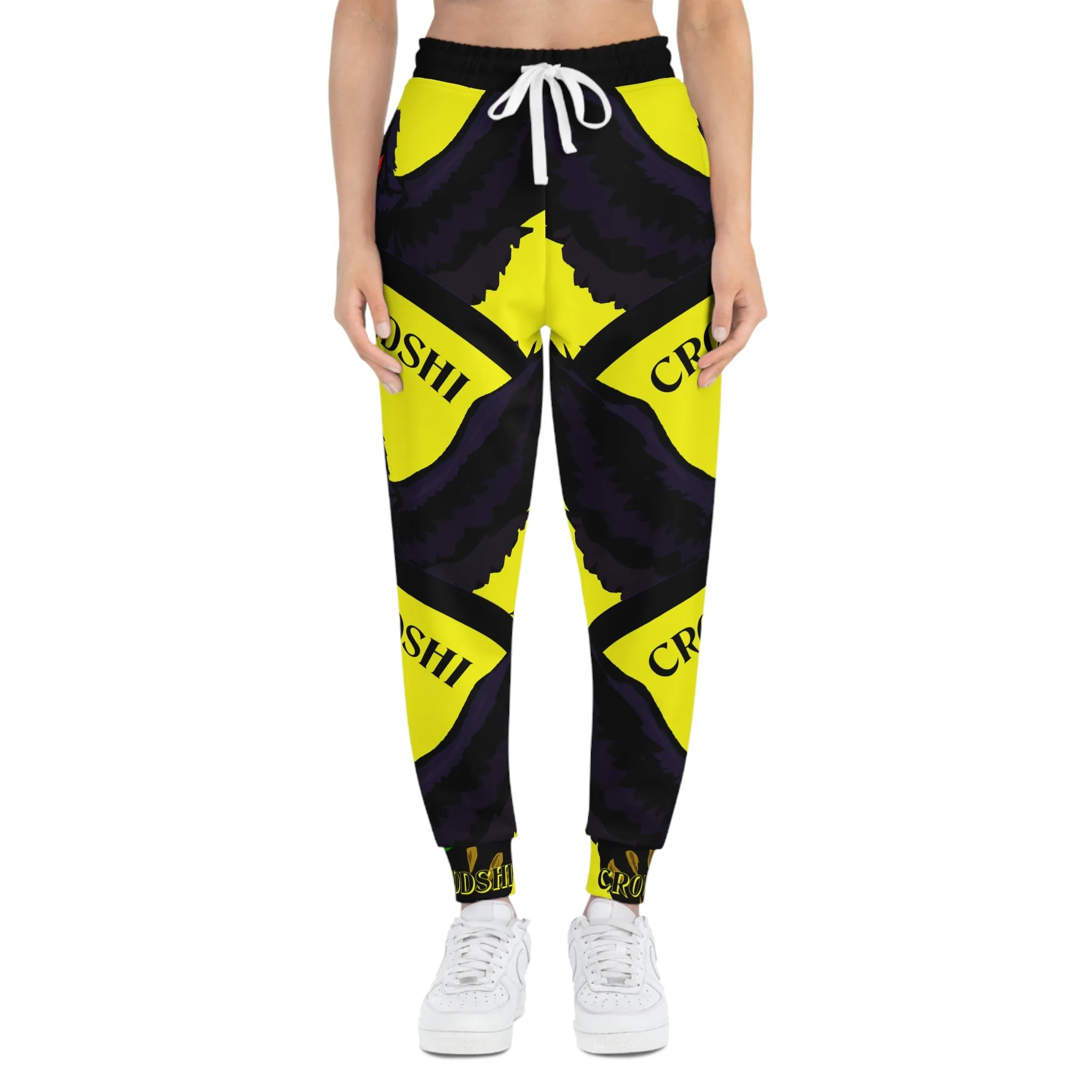 Crowgodshi 3rd GEN Athletic Joggers, YELLOW LOGO