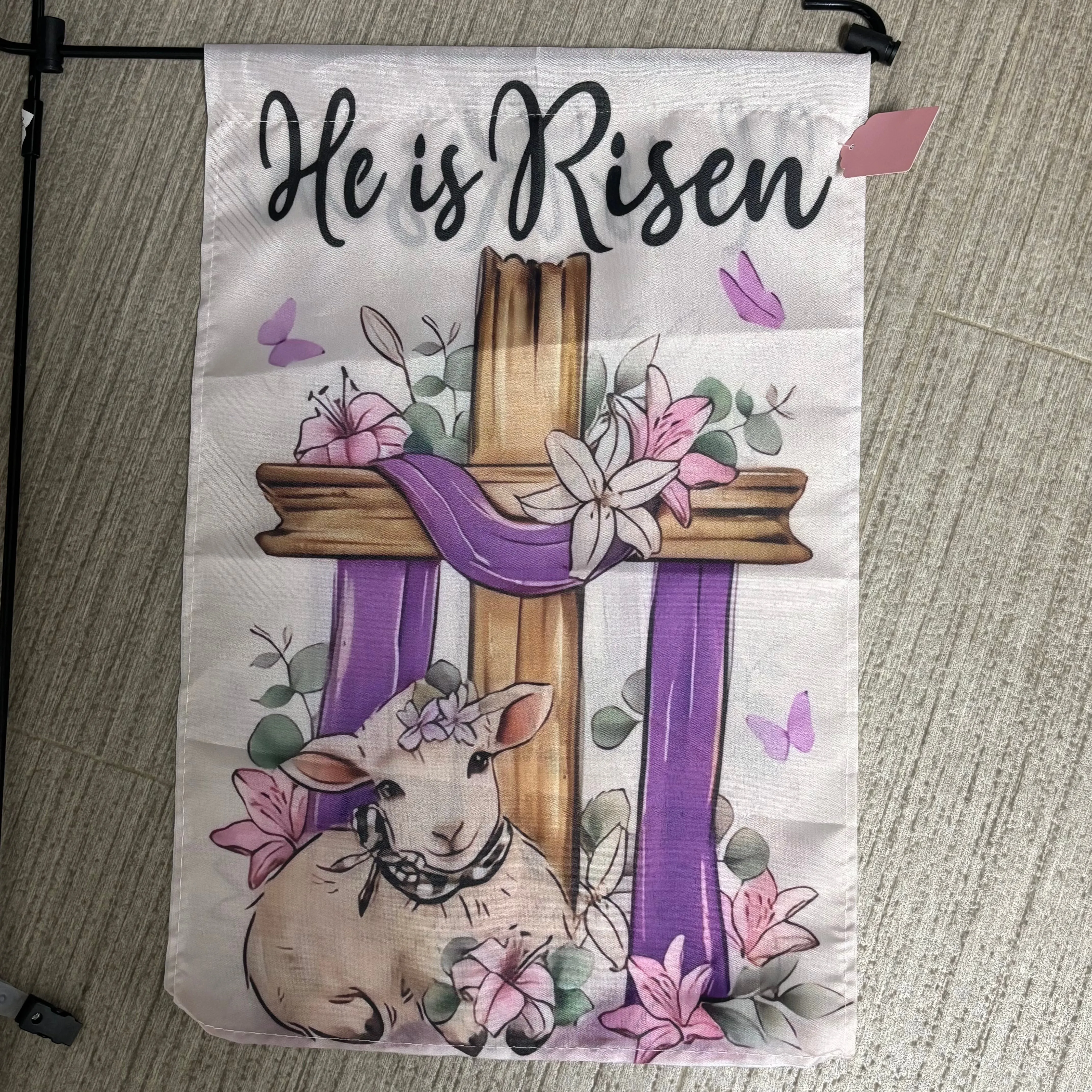 Easter Festive Garden Flag  Flag Stand
