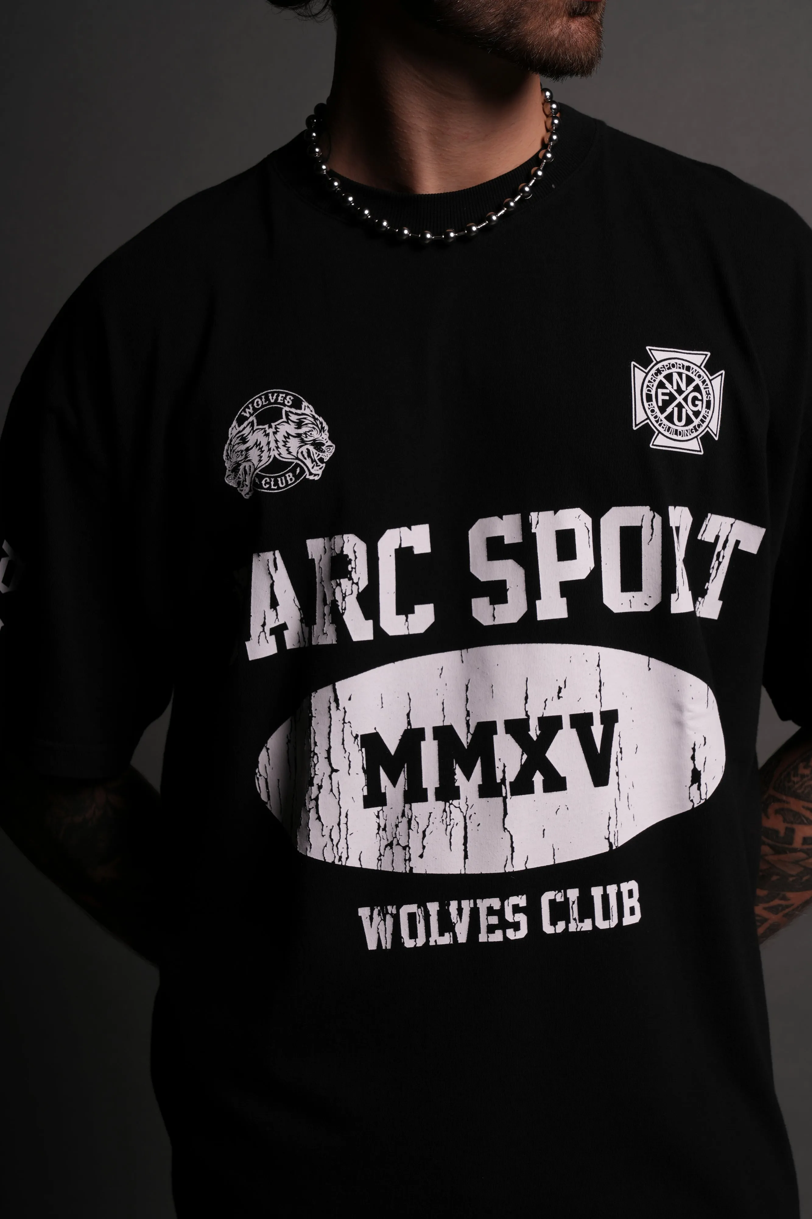 Gridiron "Premium" Oversized Tee in Black