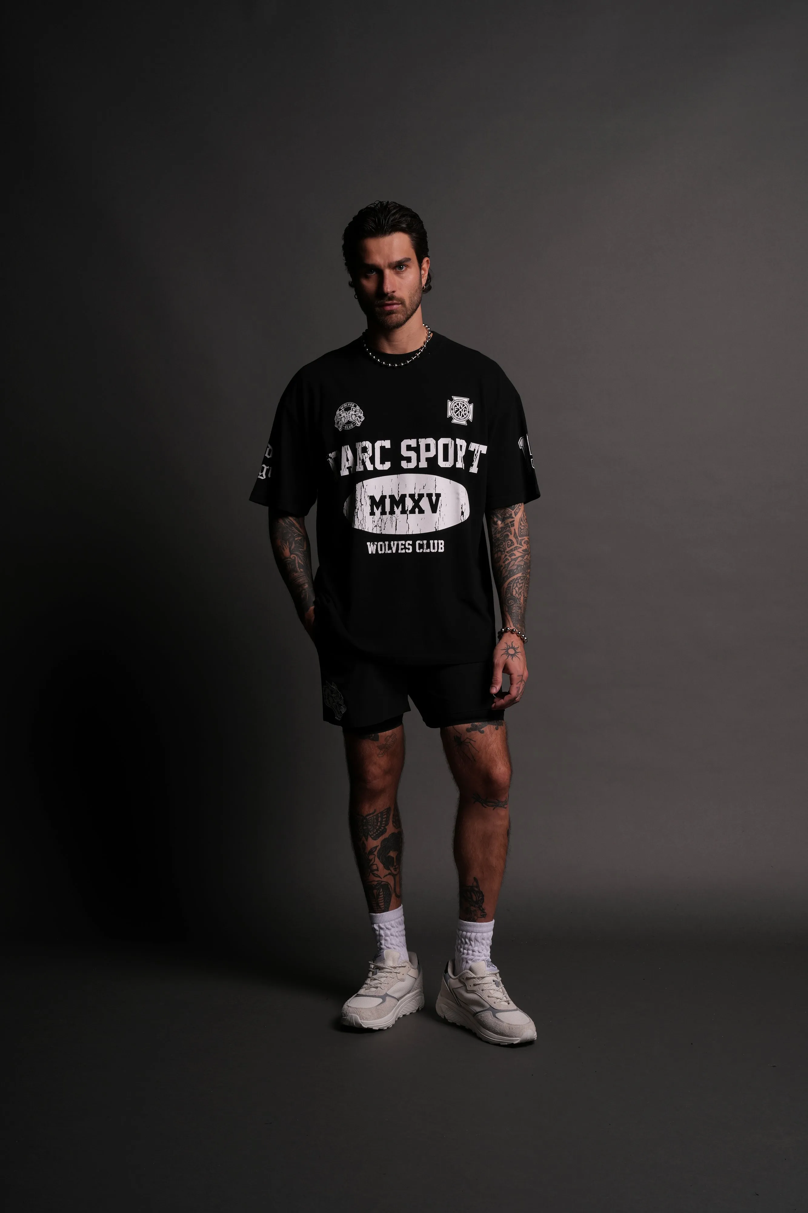 Gridiron "Premium" Oversized Tee in Black