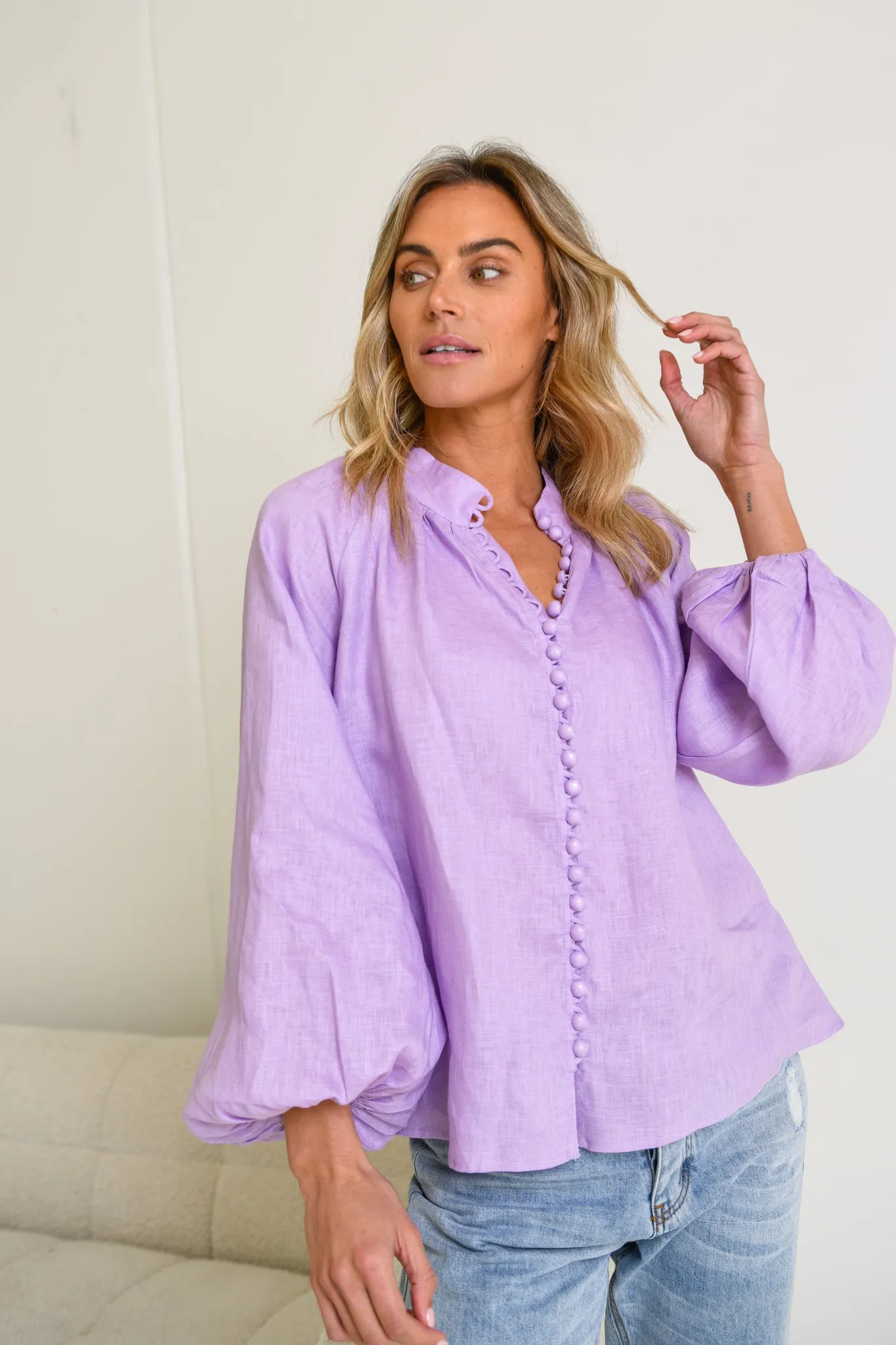 HANSEL BLOUSE- LILAC