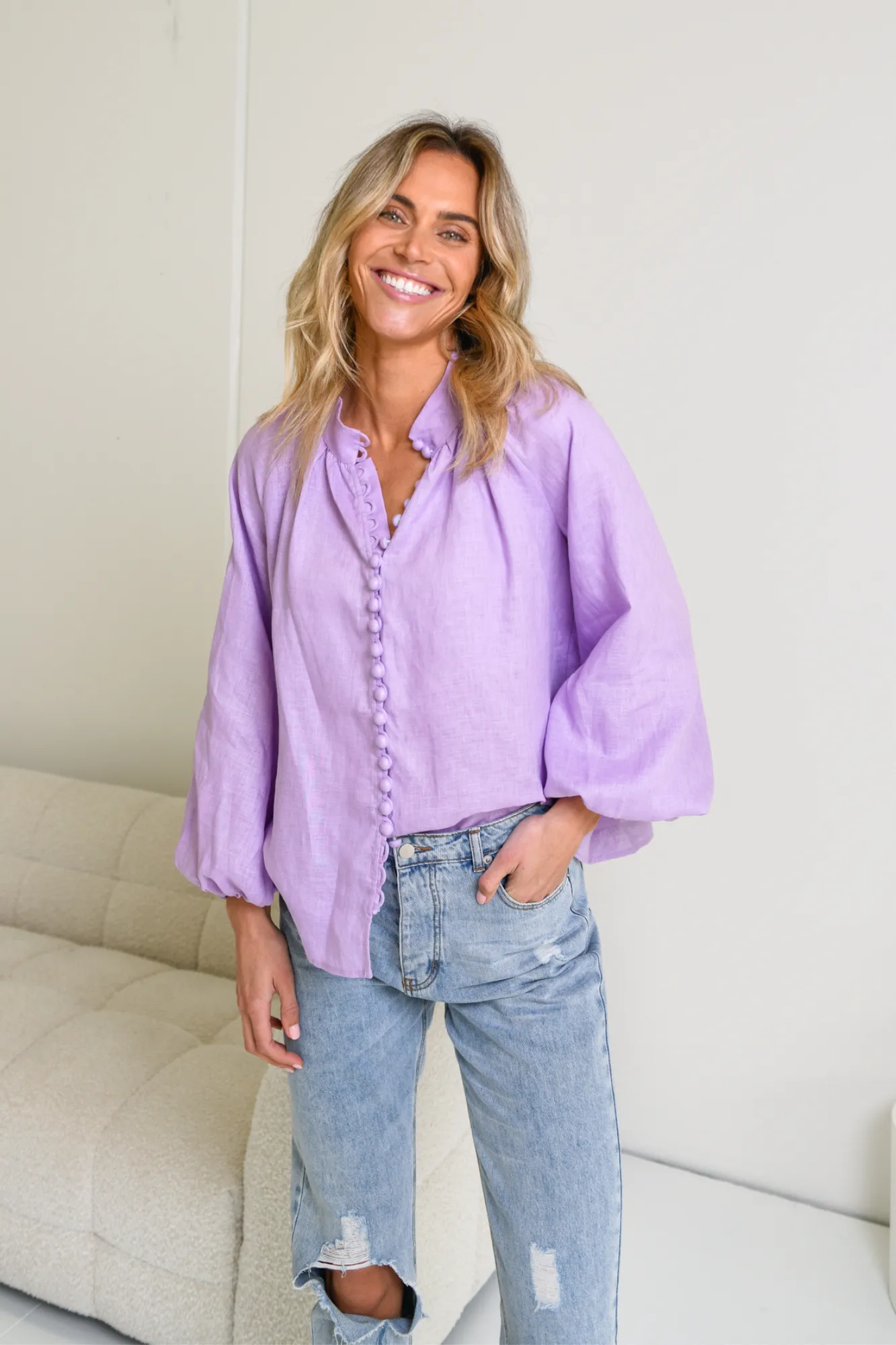 HANSEL BLOUSE- LILAC