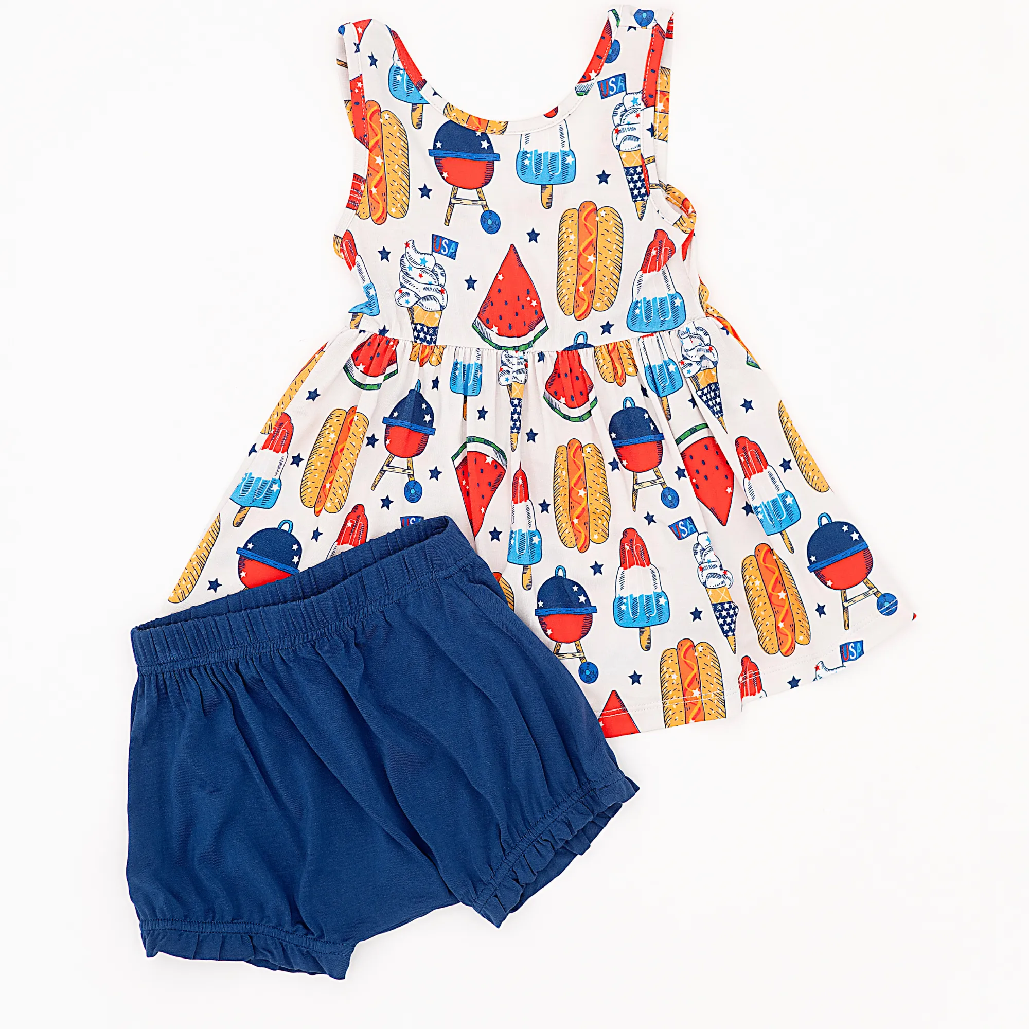 Red, White & BBQ Bummie Set