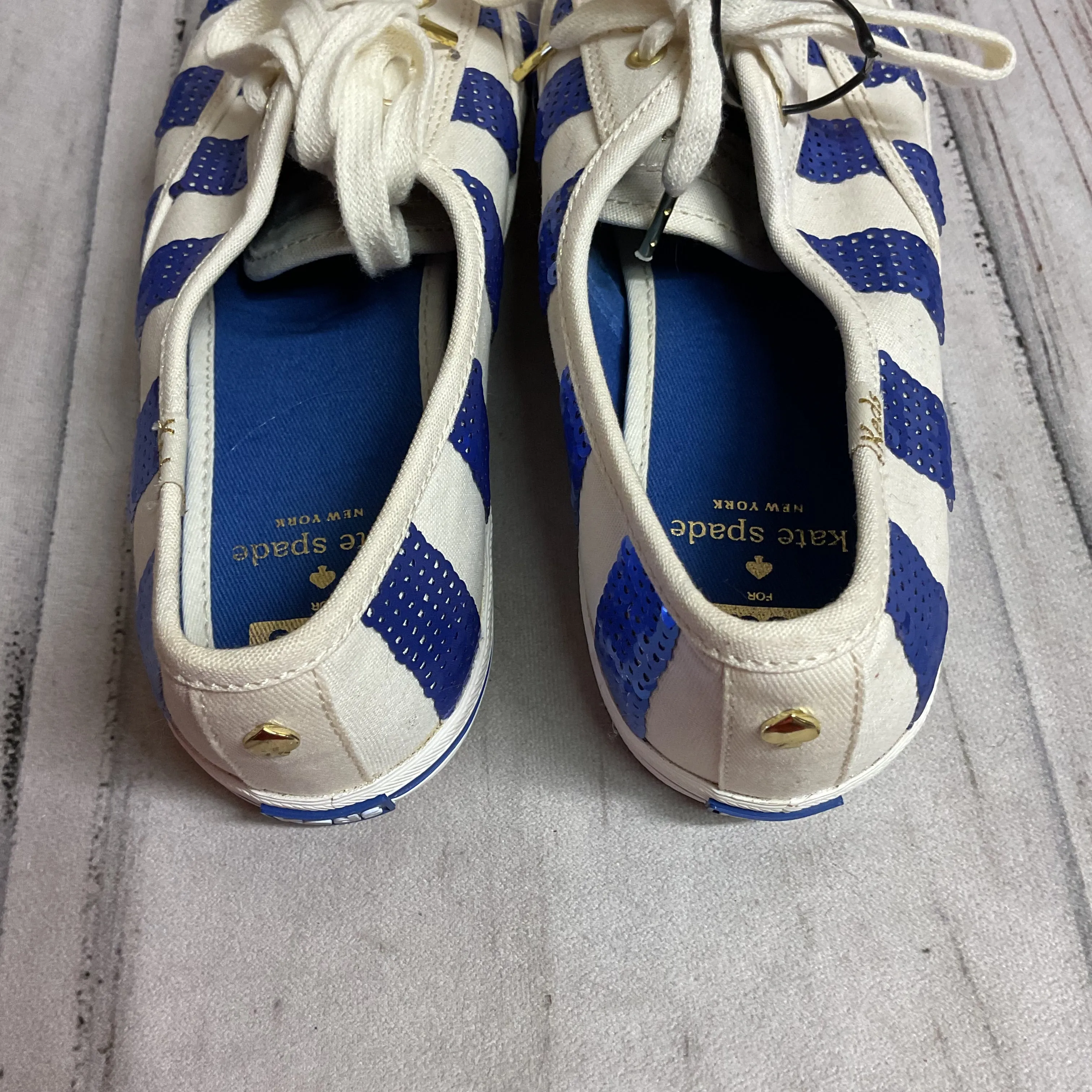 Shoes Flats By Keds In Blue & Cream, Size:8