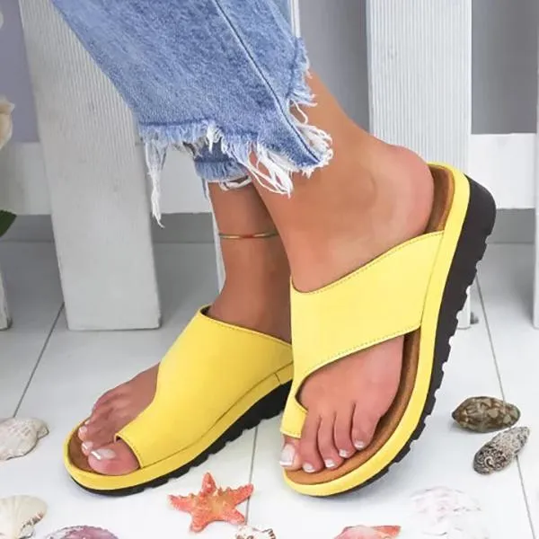 Simple Casual Platform Slippers