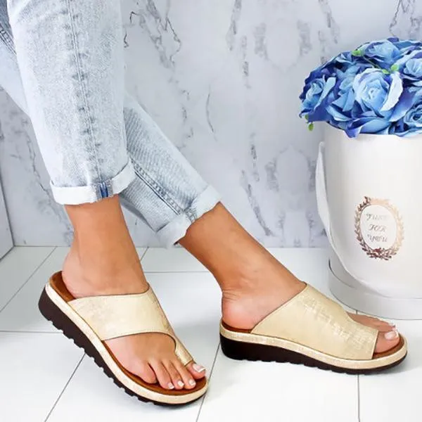 Simple Casual Platform Slippers