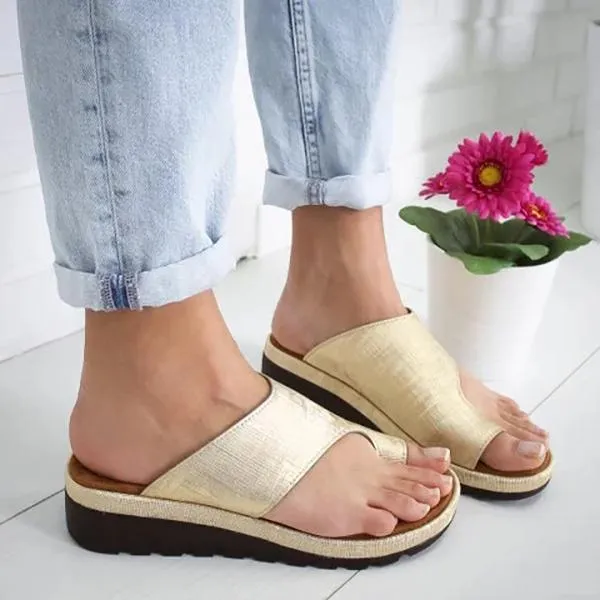 Simple Casual Platform Slippers