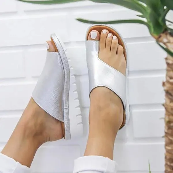 Simple Casual Platform Slippers