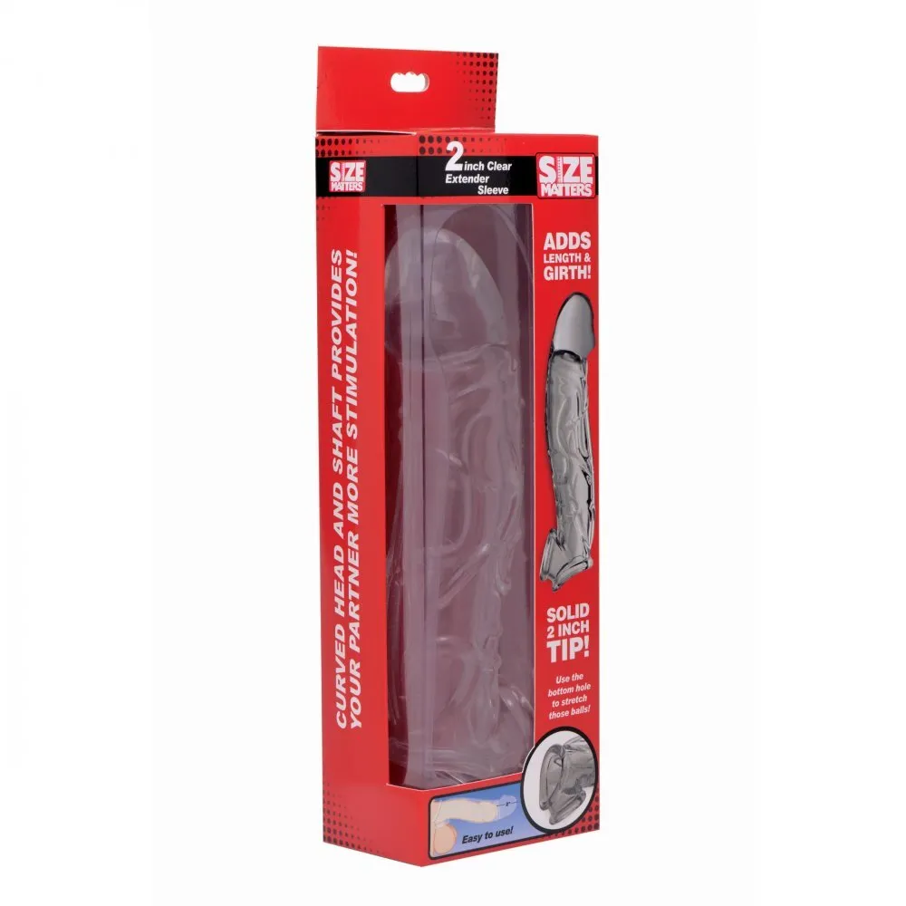 Size Matters 2 Inch Penis Extender Sleeve Clear