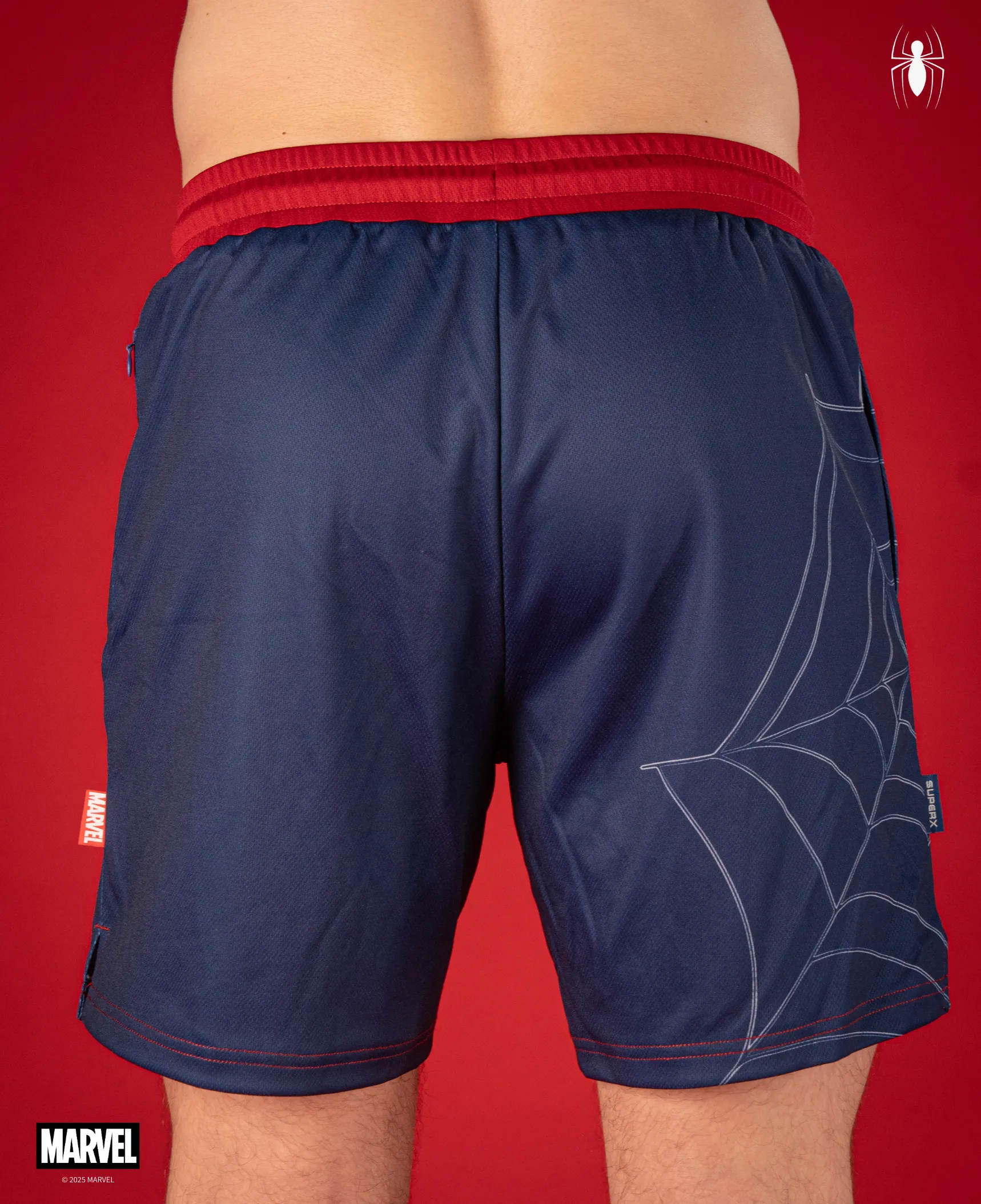 SPIDER-MAN Performance Graphic Shorts 7" - Spidey Blue