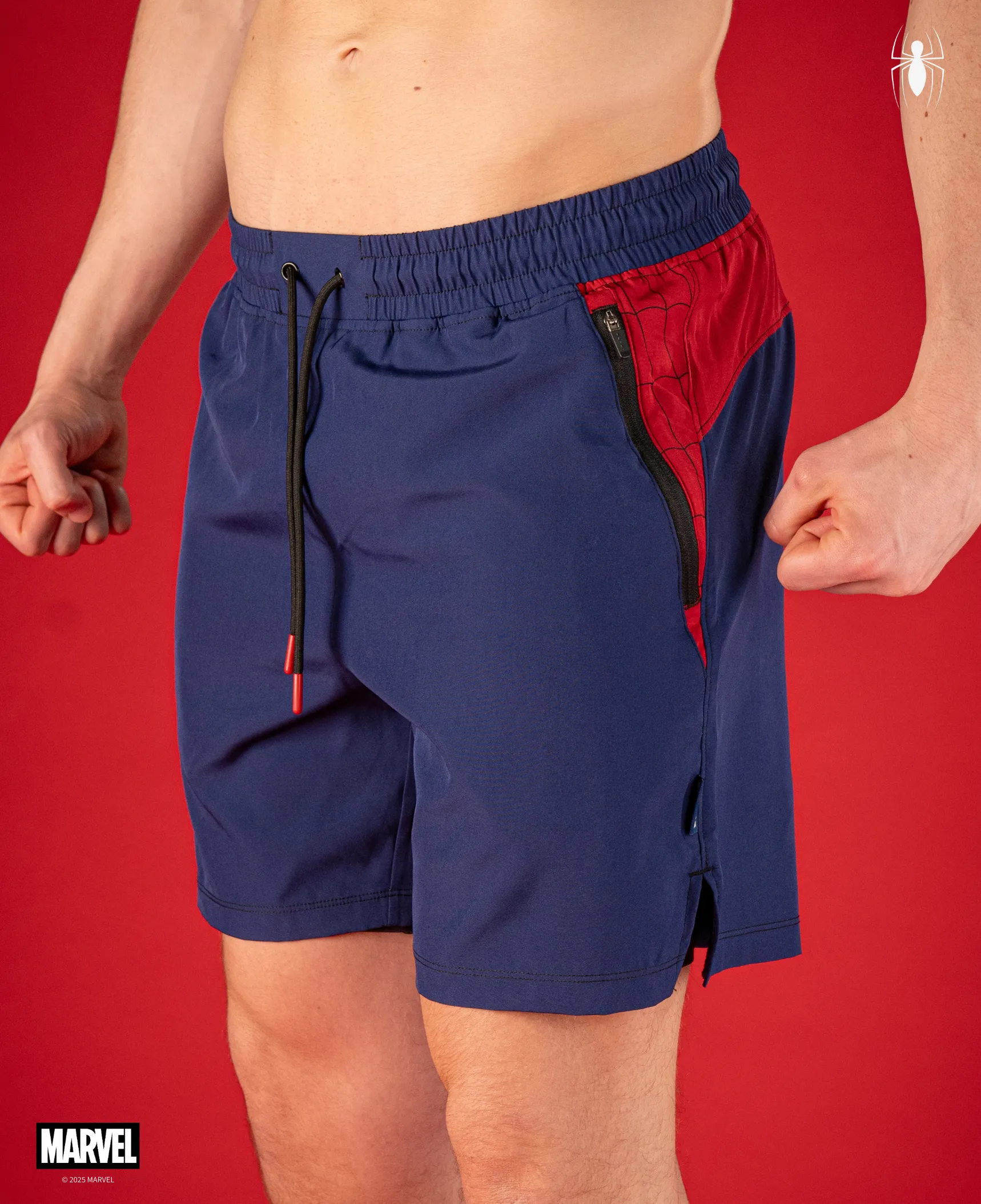 SPIDER-MAN Performance Lined Shorts 7" - Carnage Blue