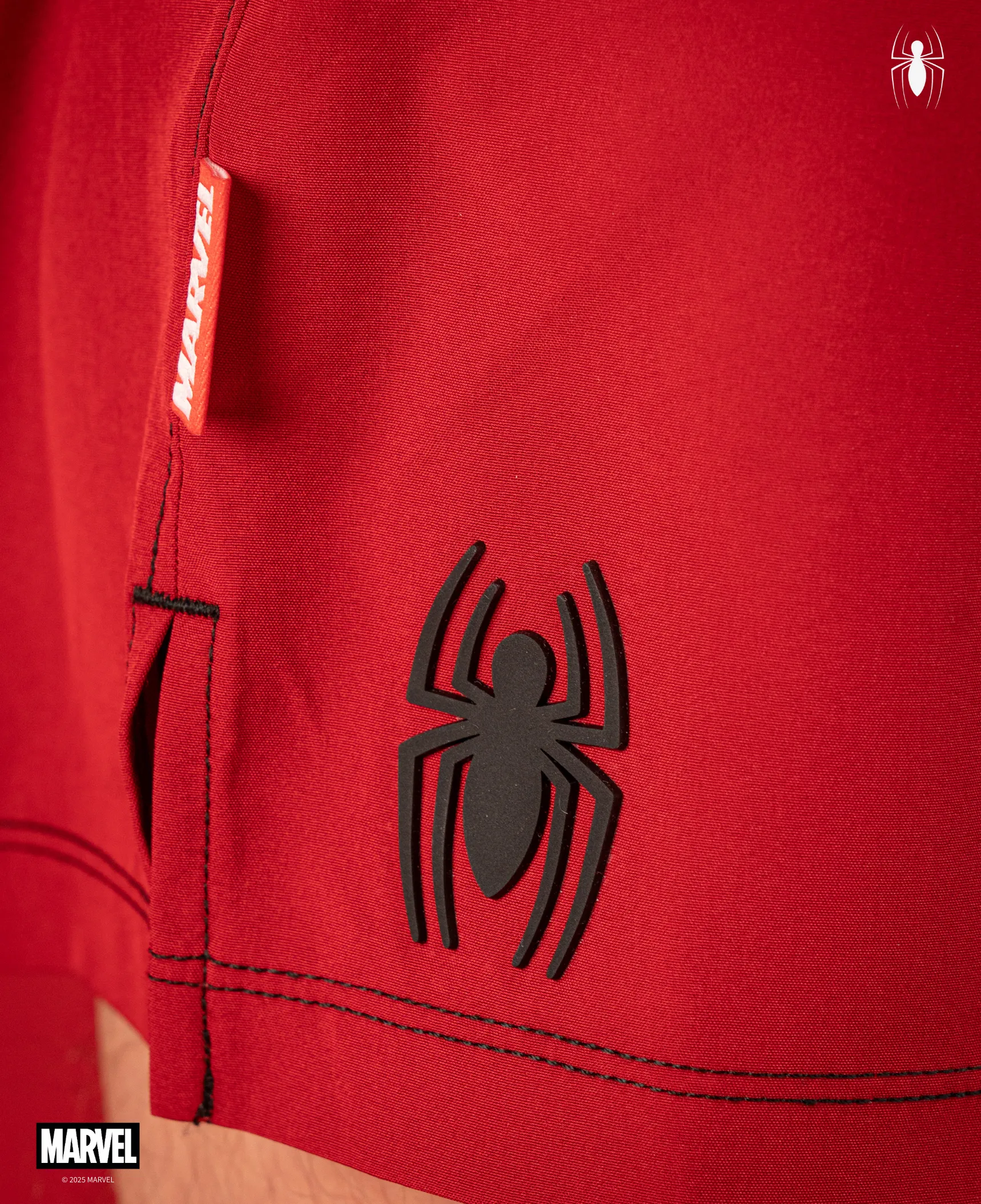 SPIDER-MAN Performance Lined Shorts 7" - Spidey Red