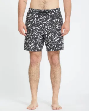 Volcom Men's Filip Rygalski Smil Trunk 17" Boardshorts Black A2512502_BLK